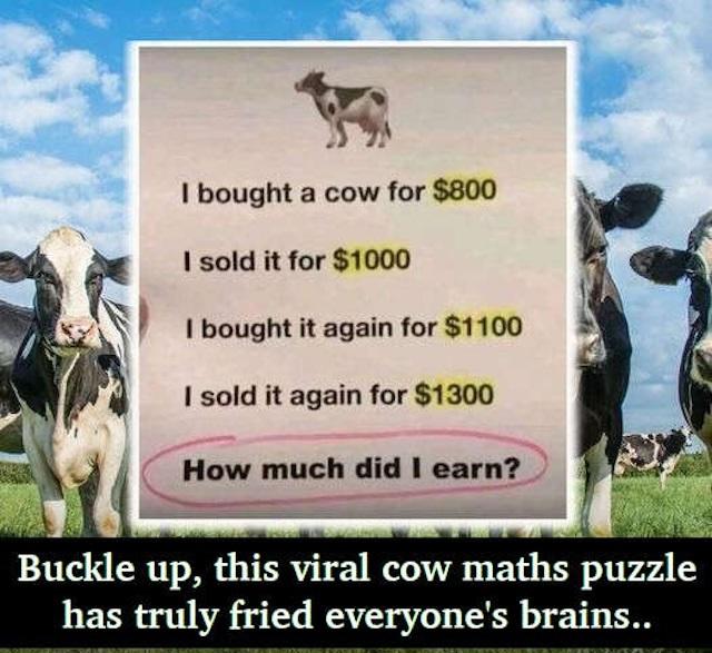 RIDDLE: The Cow Math Puzzle